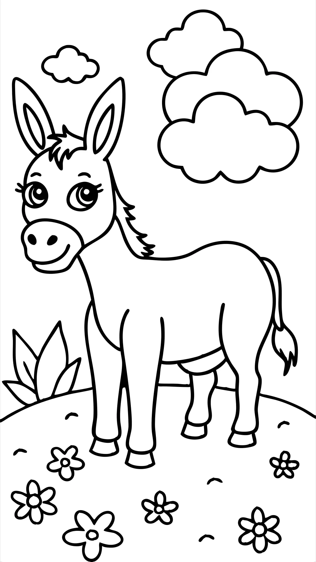 donkey coloring page